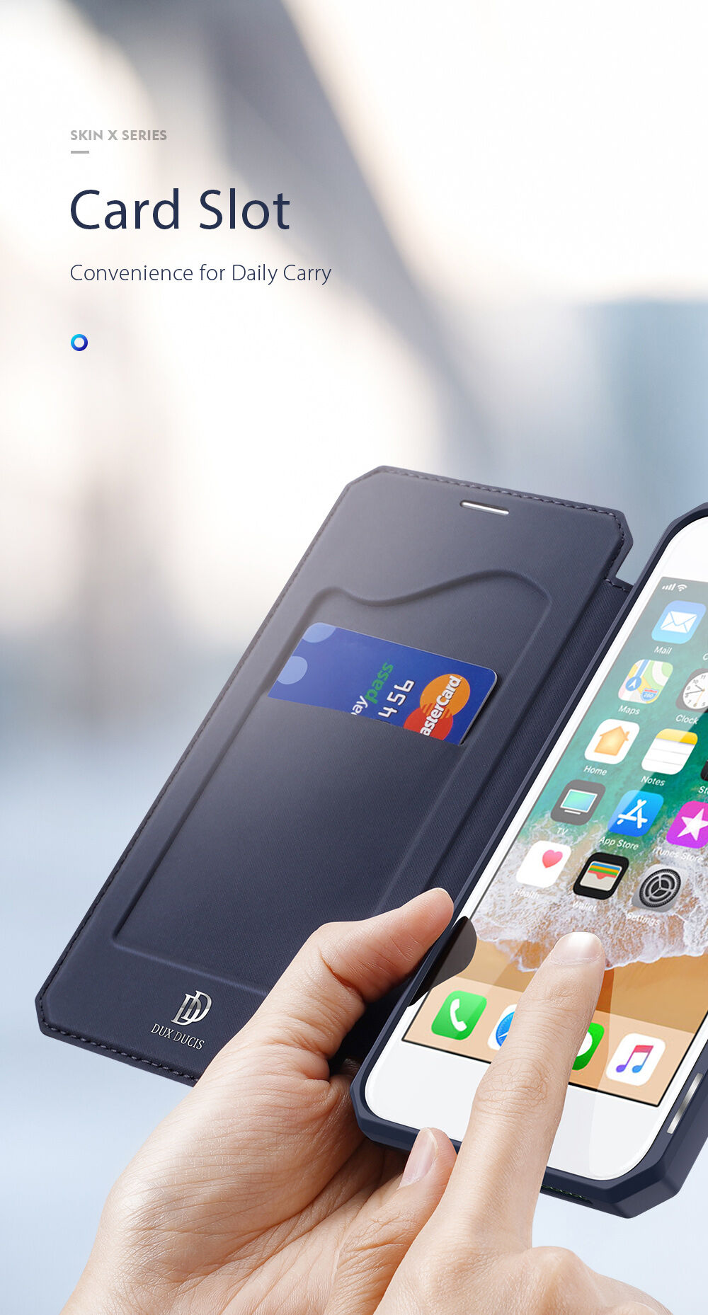 Dux Ducis pokrowiec portfelowy dla iPhone 7 / 8 / SE (2020/2022) - czarne