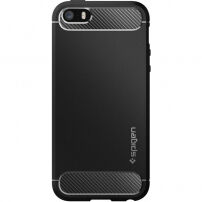 Spigen trwałe etui Armor dla Apple iPhone SE (2016) / 5S / 5 - czarne