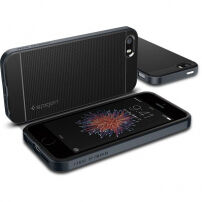 Spigen Neo trwałe etui dla Apple iPhone SE (2016) / 5S / 5 - czarne