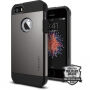 Spigen Armor trwałe cienkie etui dla Apple iPhone SE (2016) / 5S - metalowo-łupkowe