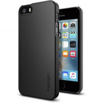 Spigen ultracienkie trwałe etui dla Apple iPhone SE (2016) / 5S - czarne