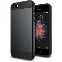 Spigen cienkie ochronne Armor etui dla Apple iPhone SE (2016) / 5S - czarne