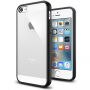 Spigen ultracienkie trwałe etui Apple iPhone SE (2016) / 5S / 5 - przezroczyste z czarną ramką