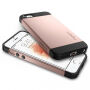 Spigen cienkie ochronne Armor etui dla Apple iPhone SE (2016) / 5S / 5 - różowo-czarne