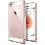 Spigen Crystal Shell ochronne etui poliwęglanowe dla Apple iPhone SE (2016) / 5S - przezroczyste różowe