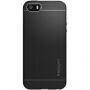 Spigen Neo ekskluzywne etui ochronne dla Apple iPhone SE (2016) / 5S - czarno-srebrne