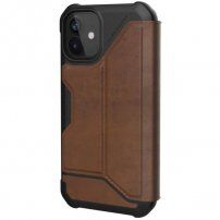 UAG Metropolis LTHR pokrowiec flip do iPhone 12 mini - brązowy