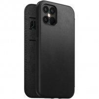 Nomad Folio pokrowiec flip skórzany do iPhone 12 / 12 Pro - czarne