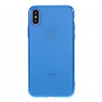 Etui neonowe z miękkiego plastiku dla iPhone X / XS - niebieskie