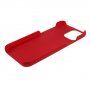 Etui gumowe matowe dla iPhone 12 mini - czerwony