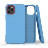 Etui matowe miękkie do iPhone 12 mini - niebieskie