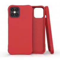 Etui matowe miękkie do iPhone 12 / 12 Pro - czerwony