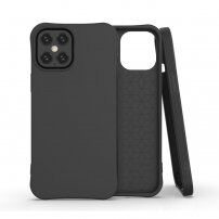 Etui matowe miękkie do iPhone 12 Pro Max - czarny