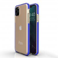 Etui przezroczyste z kolorową ramką z miękkiego plastiku do iPhone 11 Pro - niebieskie