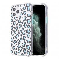 Etui ze wzorem lamparta iPhone 12 Pro Max - niebieskie