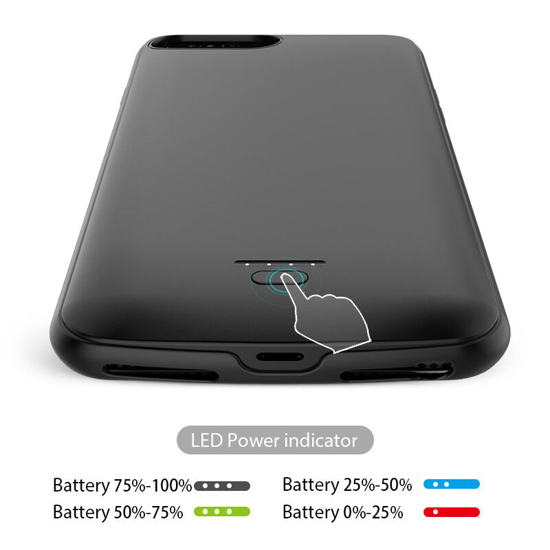 Etui z zewnętrzną baterią 4000 mAh do iPhone 6 / 6S / 7 / 8 / SE (2020/2022) - czarny