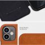 Nillkin Qin pokrowiec portfelowy ze skóry PU dla iPhone 12 mini - czarne