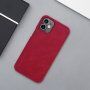 Nillkin Qin pokrowiec portfelowy ze skóry PU dla iPhone 12 mini - czerwony