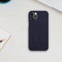 Nillkin Qin pokrowiec portfelowy ze skóry PU dla iPhone 12 / 12 Pro - ciemnoniebieski