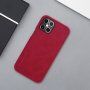 Nillkin Qin pokrowiec portfelowy ze skóry PU dla iPhone 12 Pro Max - czerwony