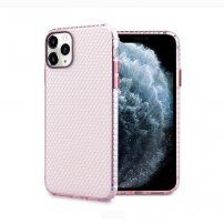 Etui ze strukturą plastra miodu dla iPhone 12 mini - różowy