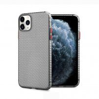 Etui ze strukturą plastra miodu dla iPhone 12 mini - czarny