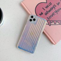 Etui ząbkowane zmieniające się z metalicznym połyskiem do iPhone 11 - niebieskie