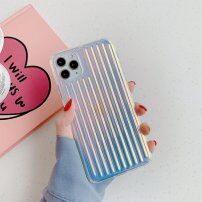 Etui ząbkowane zmieniające się z metalicznym połyskiem do iPhone 12 mini - niebieskie
