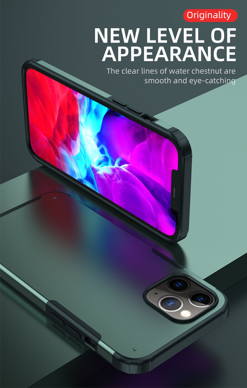 Ipaky etui matowe odporne na uderzenia do iPhone 12 Pro Max - czarny