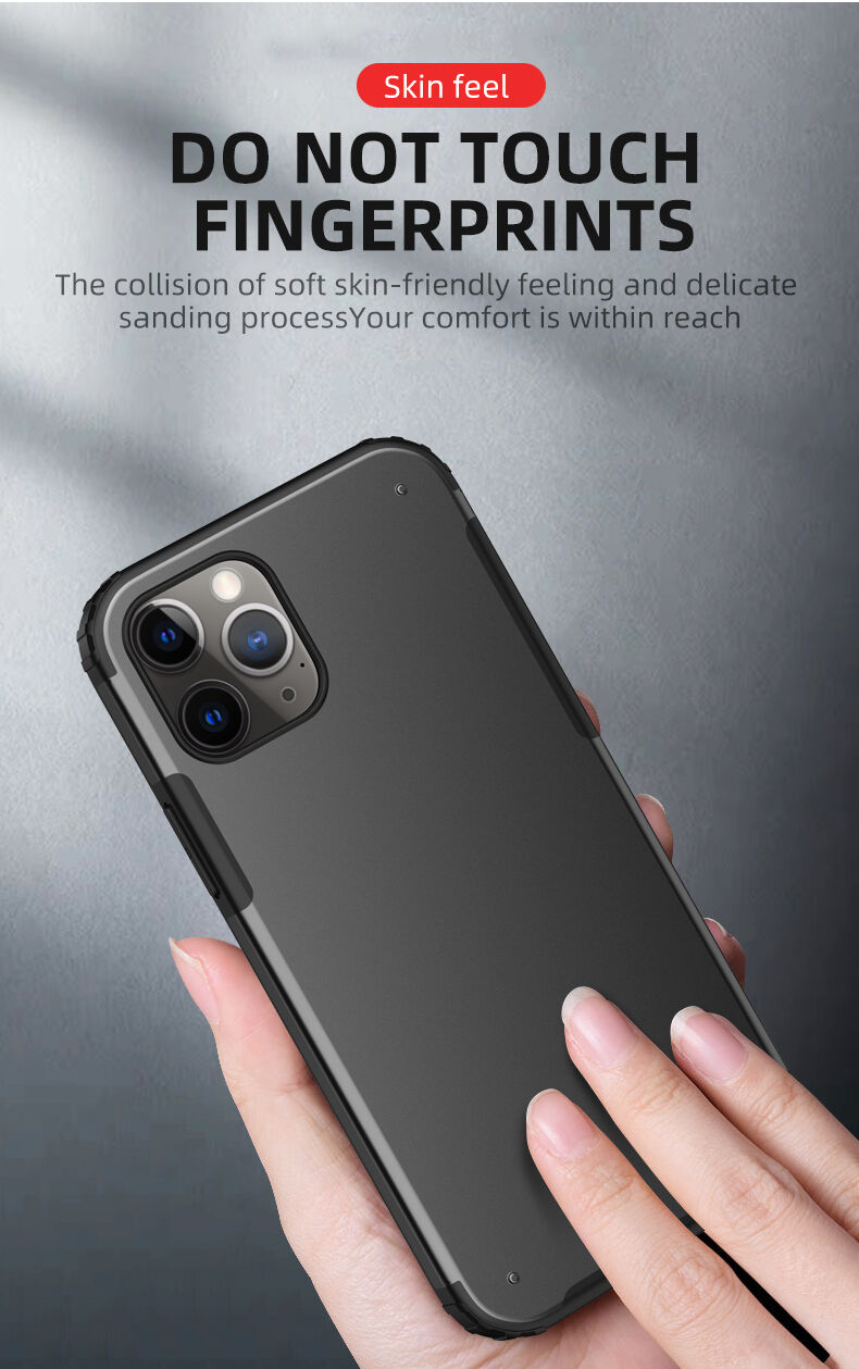 Ipaky etui matowe odporne na uderzenia do iPhone 12 Pro Max - czarny