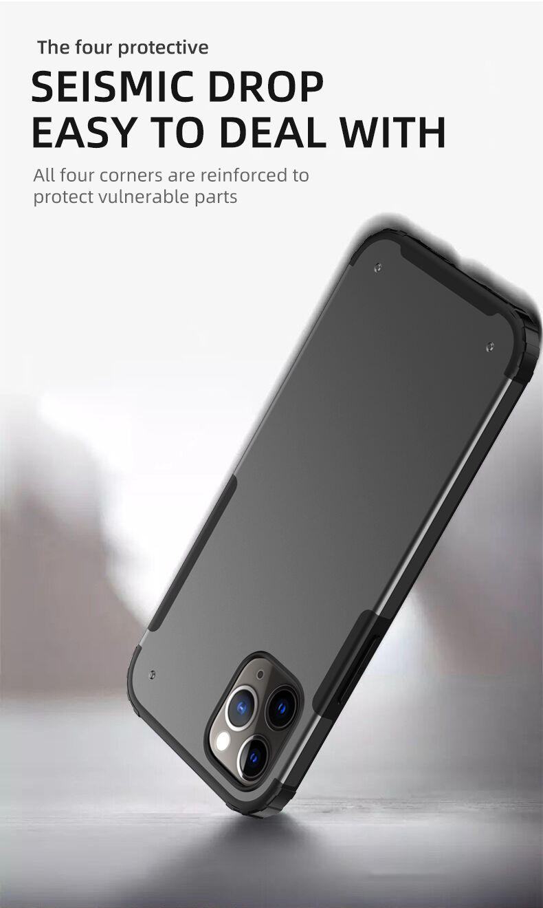 Ipaky etui matowe odporne na uderzenia do iPhone 12 Pro Max - czarny