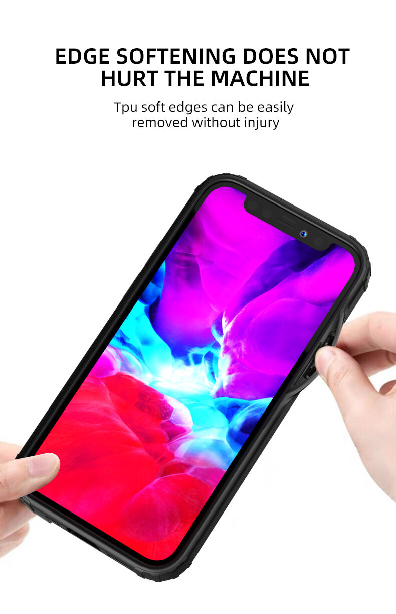 Ipaky etui matowe odporne na uderzenia do iPhone 12 Pro Max - czarny