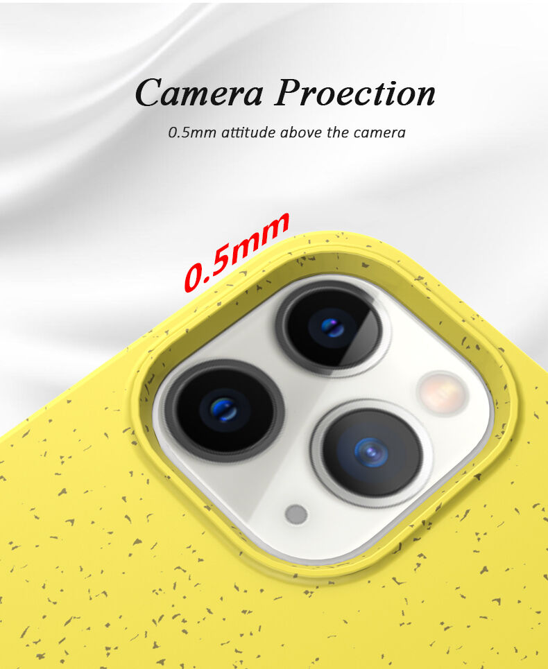 Matowy ekologicznie rozkładalny pokrowiec do iPhone 12 / 12 Pro - niebieskie