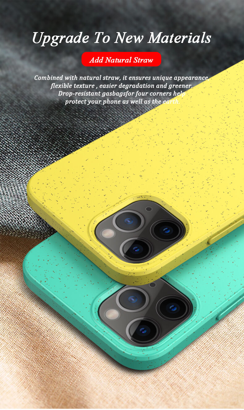 Matowy ekologicznie rozkładalny pokrowiec do iPhone 12 / 12 Pro - czarny