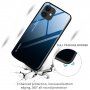 Etui ze szklaną częścią tylną dla iPhone 12 mini - niebiesko-czarny