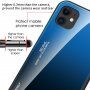 Etui ze szklaną częścią tylną dla iPhone 12 mini - niebiesko-czarny