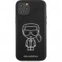 Karl Lagerfeld Embossed etui ze skóry PU do iPhone 12 Pro Max - czarny