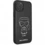 Karl Lagerfeld Embossed etui ze skóry PU do iPhone 12 Pro Max - czarny