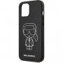 Karl Lagerfeld Embossed etui ze skóry PU do iPhone 12 Pro Max - czarny