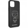 Karl Lagerfeld Embossed etui ze skóry PU do iPhone 12 Pro Max - czarny