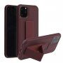 Etui z funkcją stojaku / uchwytu dla iPhone 12 Pro Max - kawowo-brązowy