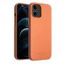 Qialino etui skórzane dla iPhone 12 mini - brązowe