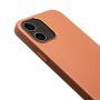 Qialino etui skórzane dla iPhone 12 mini - brązowe