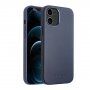 Qialino etui skórzane dla iPhone 12 mini - niebieskie