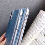 Etui z miękkiego plastiku ze wzorem maseczki do iPhone 11 Pro - niebieskie