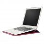 Uniwersalna koperta ze sztucznej skóry z podstawką dla MacBook do 16" - ciemnopurpurowa