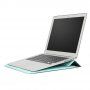 Uniwersalna koperta ze sztucznej skóry z podstawką dla MacBook do 16" - matowo-zielona