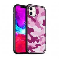NXE etui ze wzorem moro do iPhone 12 / 12 Pro - różowy