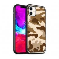 NXE etui ze wzorem moro do iPhone 12 / 12 Pro - brązowe