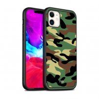 NXE etui ze wzorem moro do iPhone 12 mini - ciemnozielony